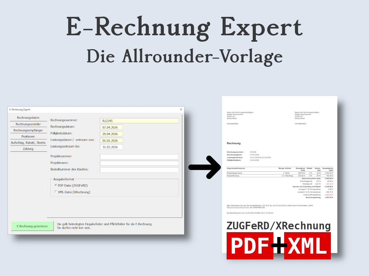 E-Rechnungsvorlage Expert